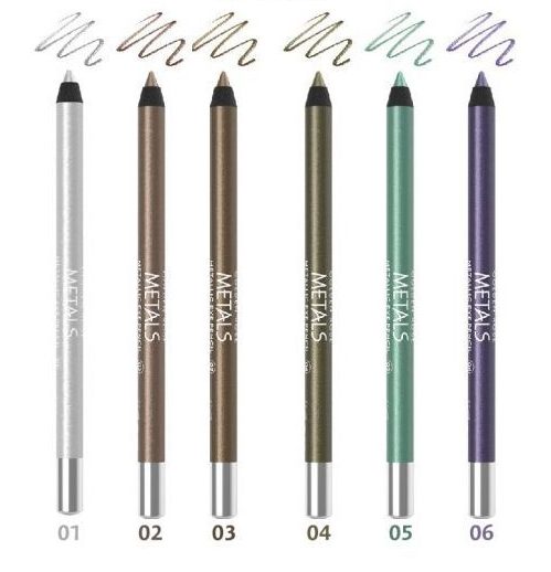 مداد چشم متالیک گلدن رز در 5 کد رنگ3 مداد چشم متالیک گلدن رز در 5 کد رنگ3