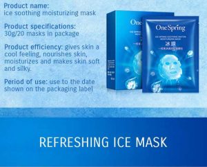ماسک یخی ورقه ای آبرسان و سفیدکننده صورت وان اسپرینگ 4