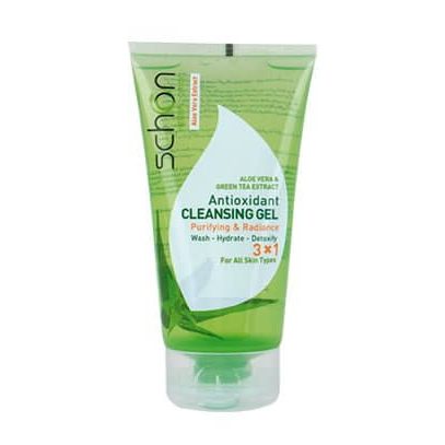 Schon Aloevera and Green Tea Extract Cleansing Gel 1 ژل شستشوی صورت آنتی اکسیدان شون 1