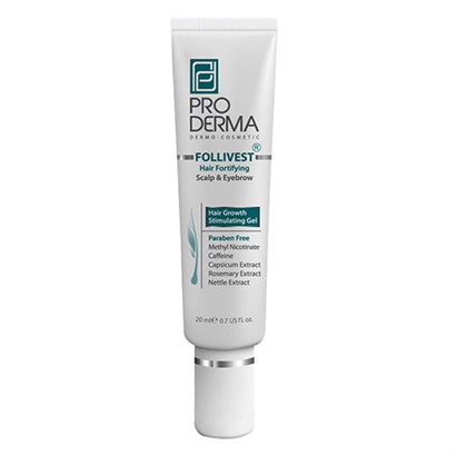Pro Derma Follivest Hair Fortifying Scalp & Eyebrow تصویر ژل تقویت کننده ی موی سر پرودرما