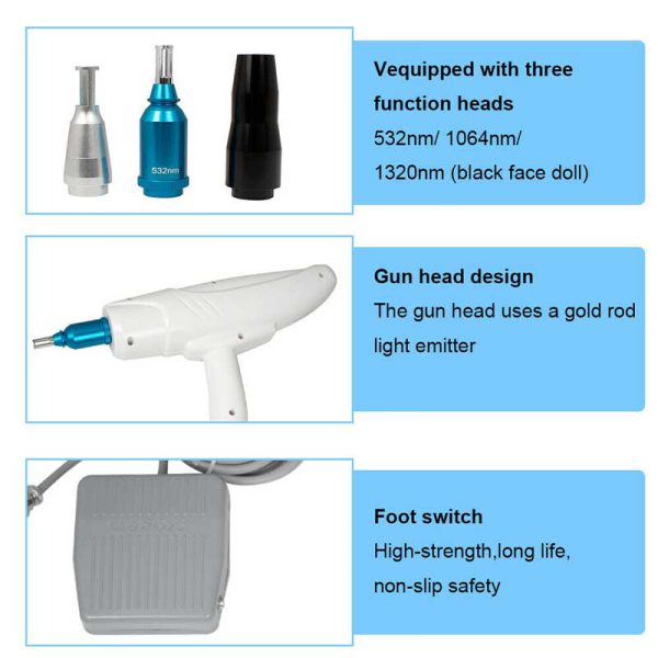 دستگاه لیزرکیوسوئیچ پاک کننده تاتو و لک مدل Q-Switch J-200 - Image 7