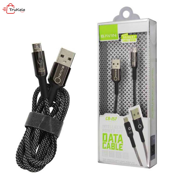 BAVIN-CB-157-USBZ-TO-LIGHTNING-CABLE-1m کابل تبدیل USB به میکرو باوین مدل cb-157 - Image 1