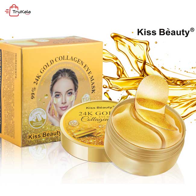 Kiss-Beauty-24K-Gold-Collagen-Eye-Mask-1 ماسک طلای 24 عیار زیر چشم کیس بیوتی 1