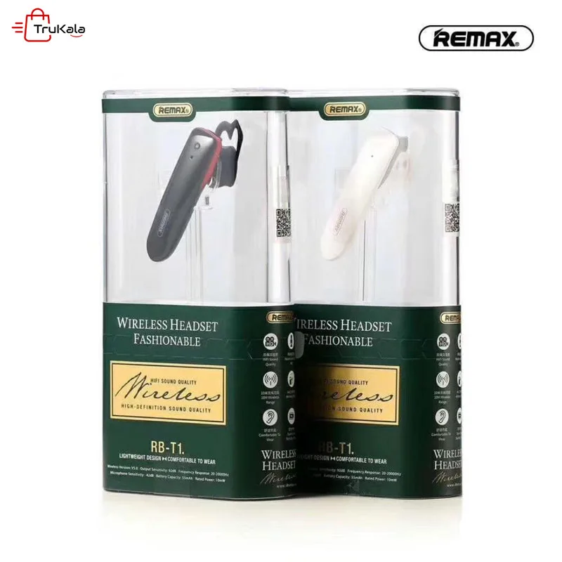 REMAX-RB-T1-Bluetooth-5 هندزفری بلوتوث ریمکس مدل RB-T1