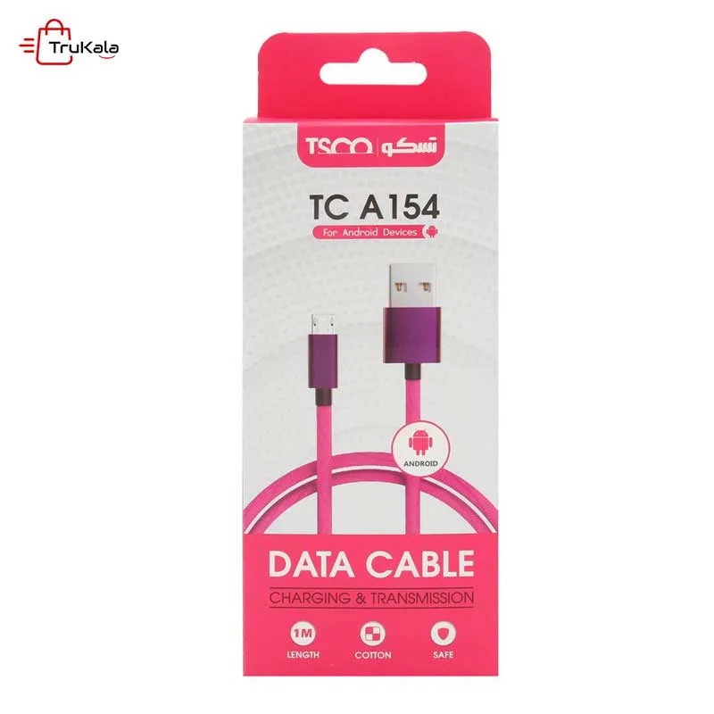 Tsco-TC-A154-USB-To-Micro-B-Cable کابل تبدیل USB به Micro-B تسکو TC A154