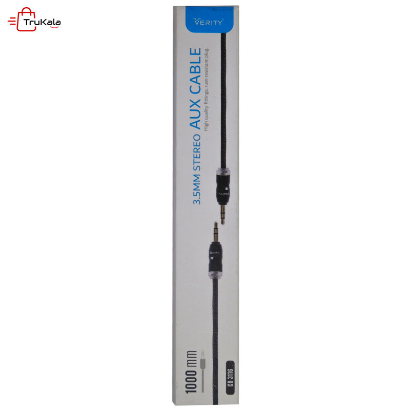 Verity-AUX-cable-model-CB-3116-length-1-meter1 کابل AUX وریتی مدل CB 3116 - Image 1