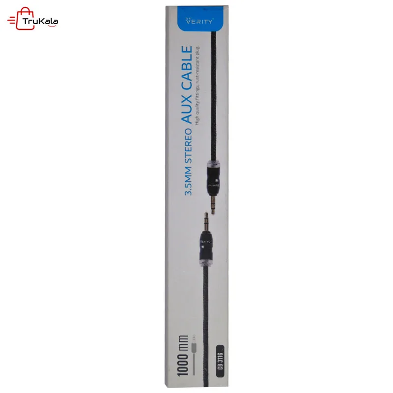 Verity-AUX-cable-model-CB-3116-length-1-meter1 کابل AUX وریتی مدل CB 3116