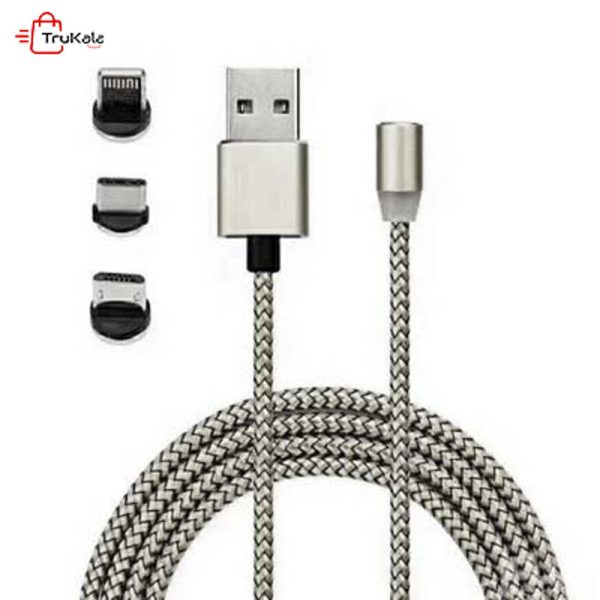 کابل شارژر مگنتی ۳ کاره ۳۶۰ درجه