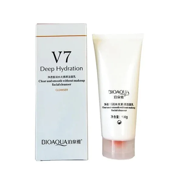 Bioaqua V7 Deep Hydration Moisturizing Facial Cleanser فوم شستشوی روشن کننده 7 ویتامین بیواکوا