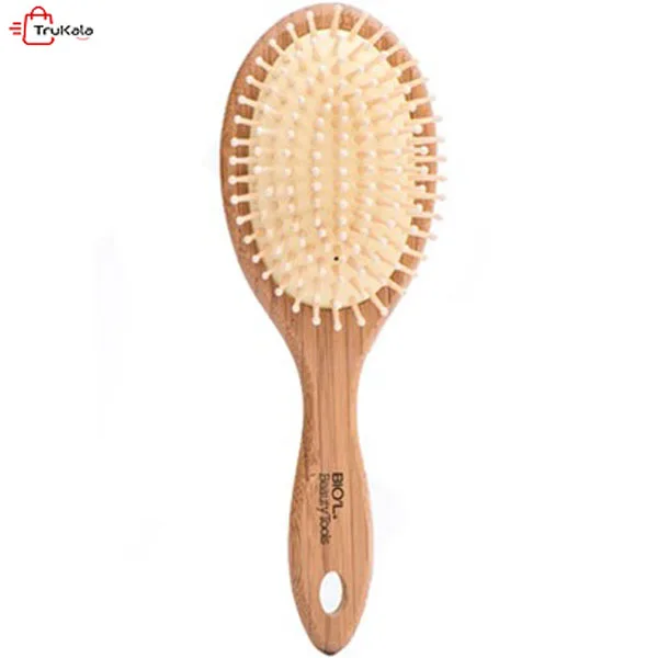 Biol-Bamboo-Hair-Brush برس چوبی بامبو بیضی