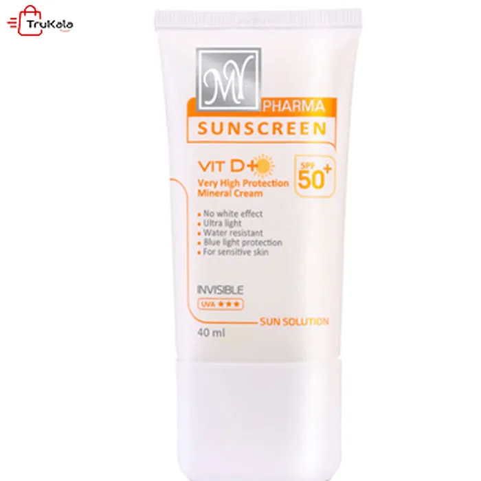 My-Pharma-Mineral-Sunscreen-Cream-For-Sensitive-Skin-SPF50+-40ml---Colorless کرم ضد آفتاب مینرال مای فارما