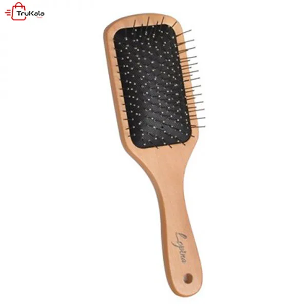 Wooden-hair-brush برس مو چوبی دندانه فلزی