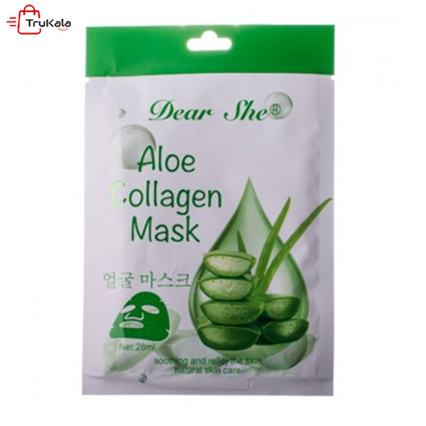 dear-she-aloe-collagen-mask ماسک ورقه ای کلاژن آلوئه