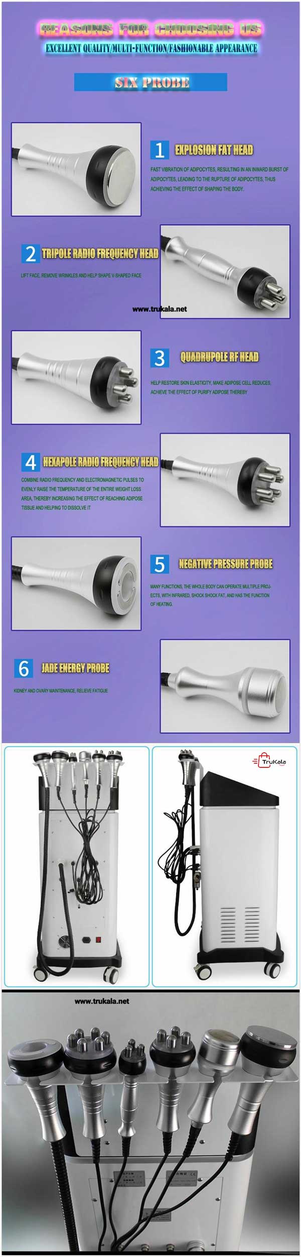 دستگاه 6 هندپیس لاغری و جوانسازی