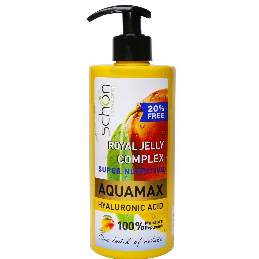 Aquamax-Royal-Jelly-Schon-moisturizing-cream-500-ml کرم آبرسان آکوامکس رویال ژلی شون