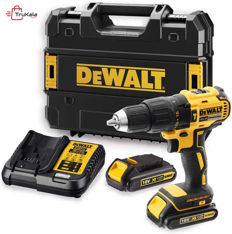 DEWALT-DCD778S2-GB-1 دریل شارژی صنعتی بدون کلکتور (براشلس) دیوالت مدل Dcd778S2-GB