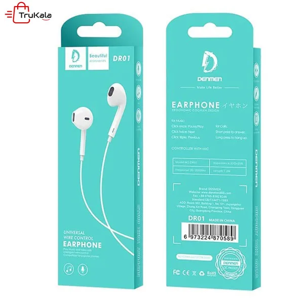 Denman-Handsfree-Model-DR01 هندزفری دنمن DR01