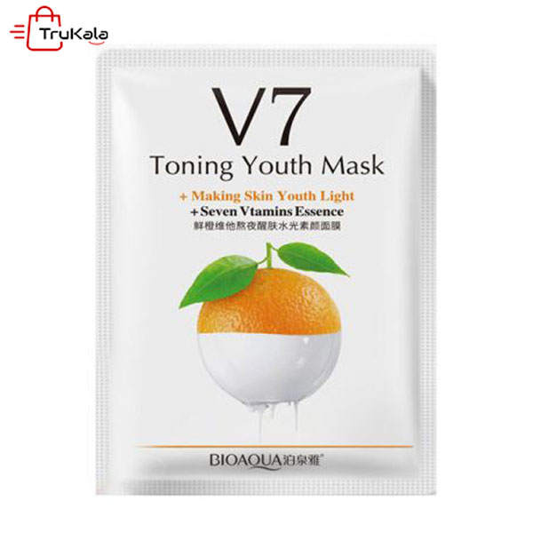 7-Vitamin-Bioaqua-Orange-Extract-Facial-Sheet-Mask1 ماسک ورقه ای 7 ویتامینه بیواکوا ترب