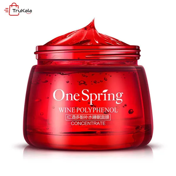 Face-Mask-Red-Wine-Essence-Sleeping-Facial-Mask00 ماسک شب شراب قرمز ترب
