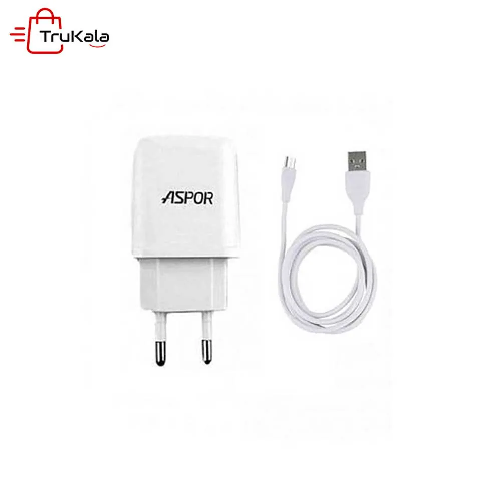 Aspor-Charger-and-Cable-A829 شارژر دیواری آسپور مدل A829