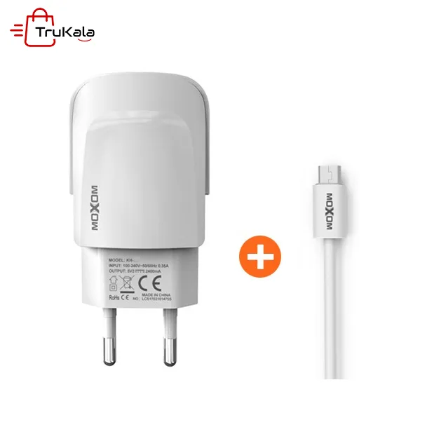 MOXOM-Speedy-Wall-Charger-KH-49-2 شارژر دیواری موکسوم میکرو مدل KH-49