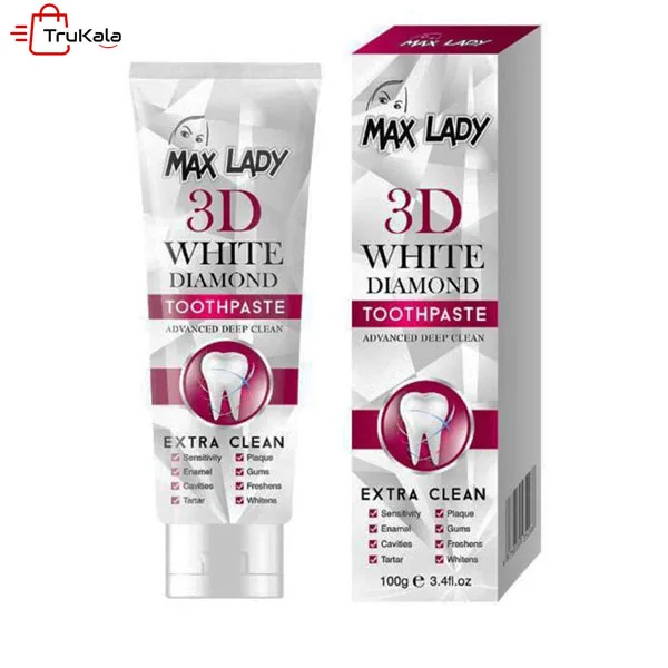 Max-Lady-3D-Whitening-Toothpaste خمیر دندان سفید کننده مکس لیدی