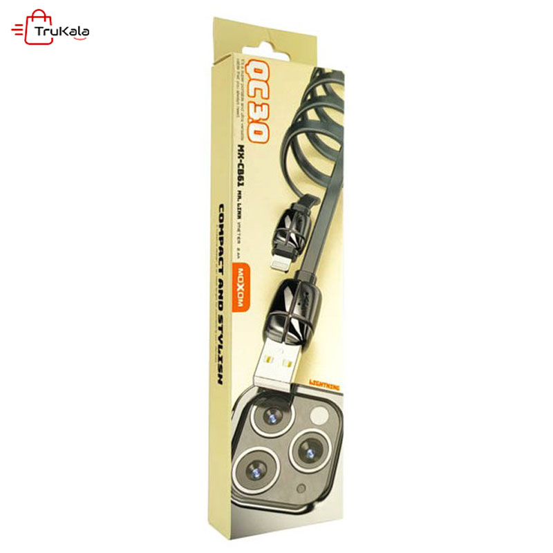 Moxom-Charger-Cable-MX-CB61-1 کابل شارژر موکسوم آیفون مدل MX-CB61