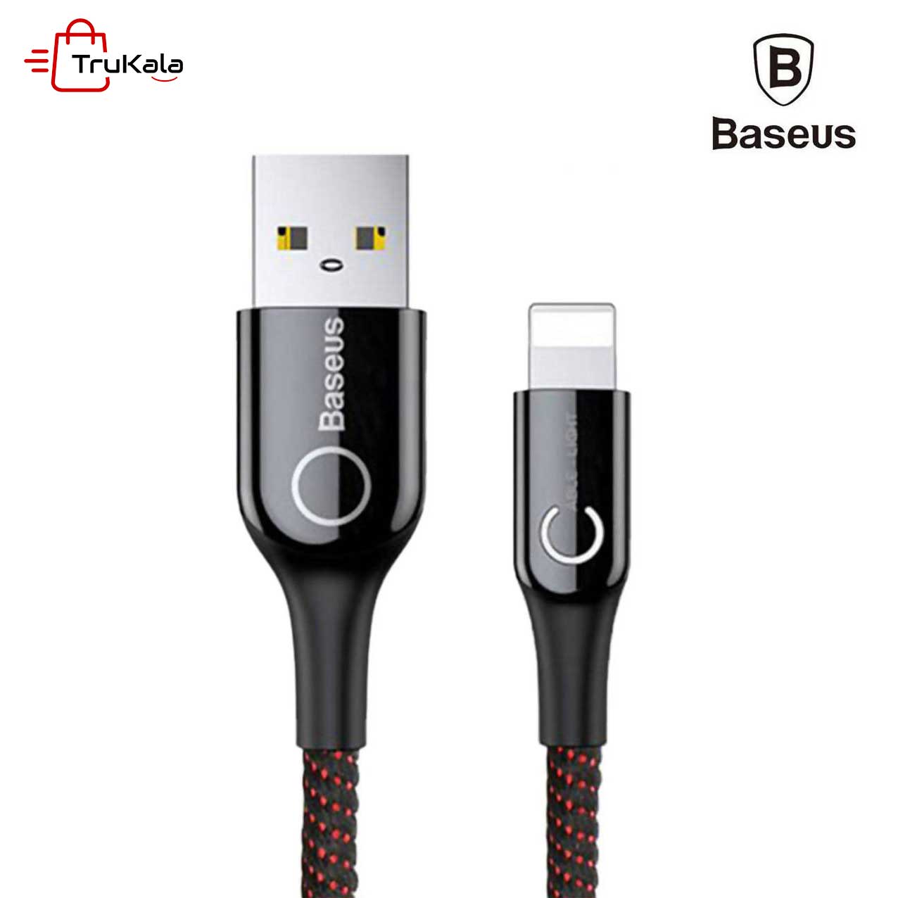 Baseus-C-shaped-Light-Cable-CAL-CD01-1 کابل شارژر بیسوس آیفون مدل CAL CD01