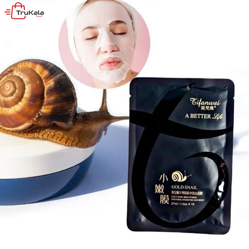 ماسک صورت حلزون طلایی