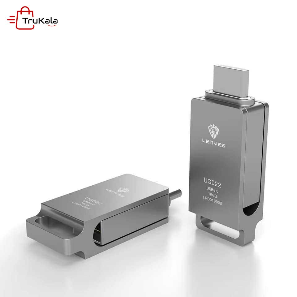 TYPE-C-OTG-3.0-FLASH-DRIVE-LENYES-UG022-32-GIGABYTE-1 فلش مموری OTG TYPE-C لنیز 32 گیگابایت مدل UG022