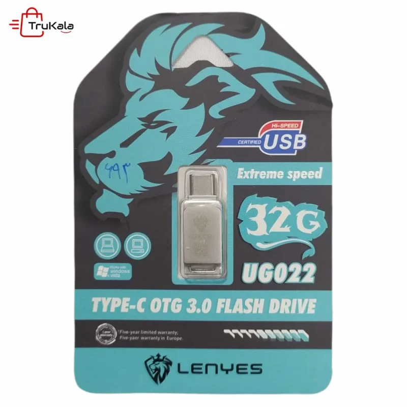 فلش مموری OTG TYPE-C لنیز 32 گیگابایت مدل UG022