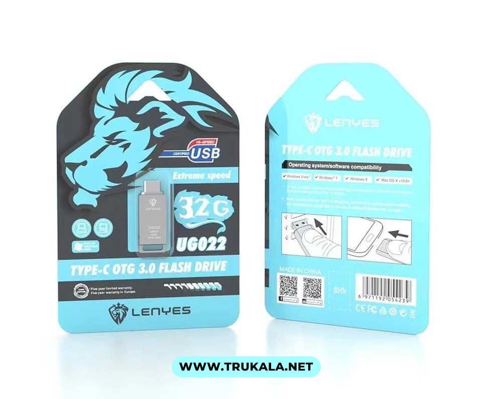 فلش مموری OTG TYPE-C لنیز 32 گیگابایت مدل UG022 - تروکالا