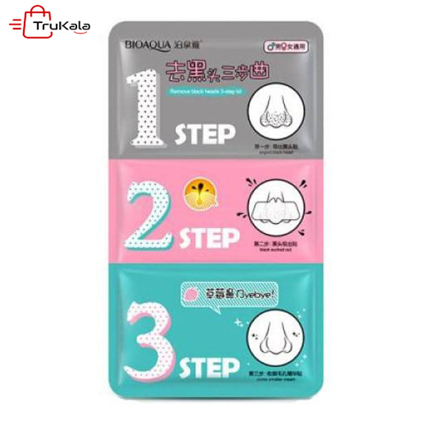 Bioaqua-3-Stepes-Nose-Mask2 ماسک ورقه ای بینی بیوآکوا