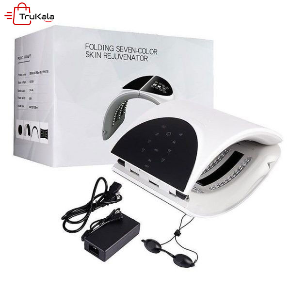 Female-led-facial-mask-7-colors-led-light-therapy9 ماسک تونلی ال ای دی تاشوی ترب