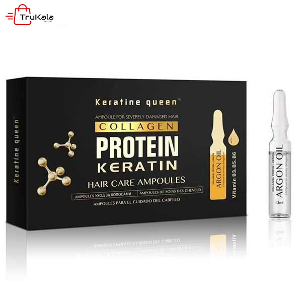 Pack-of-10-vials-of-Protein-keratin پک ده عددی ویال مو کراتین کویین