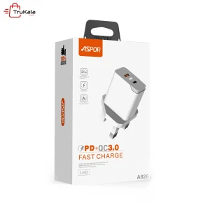شارژر فست آسپور PD و عادی مدل A826