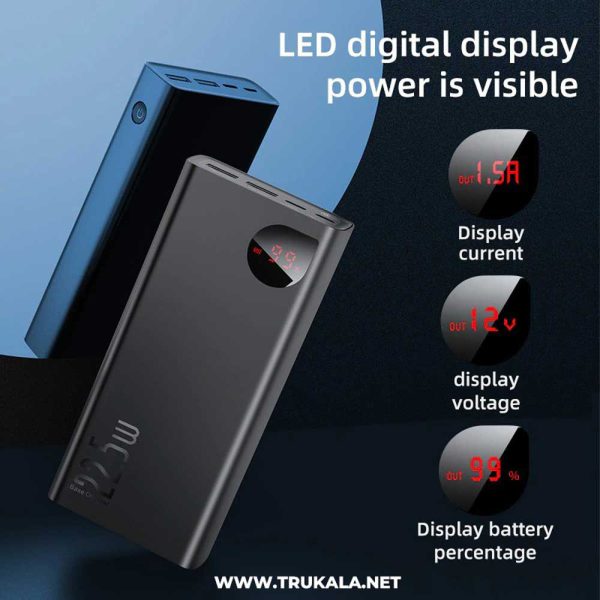 پاور بانک بیسوس 30000 میلی آمپر 22.5 وات فست شارژ