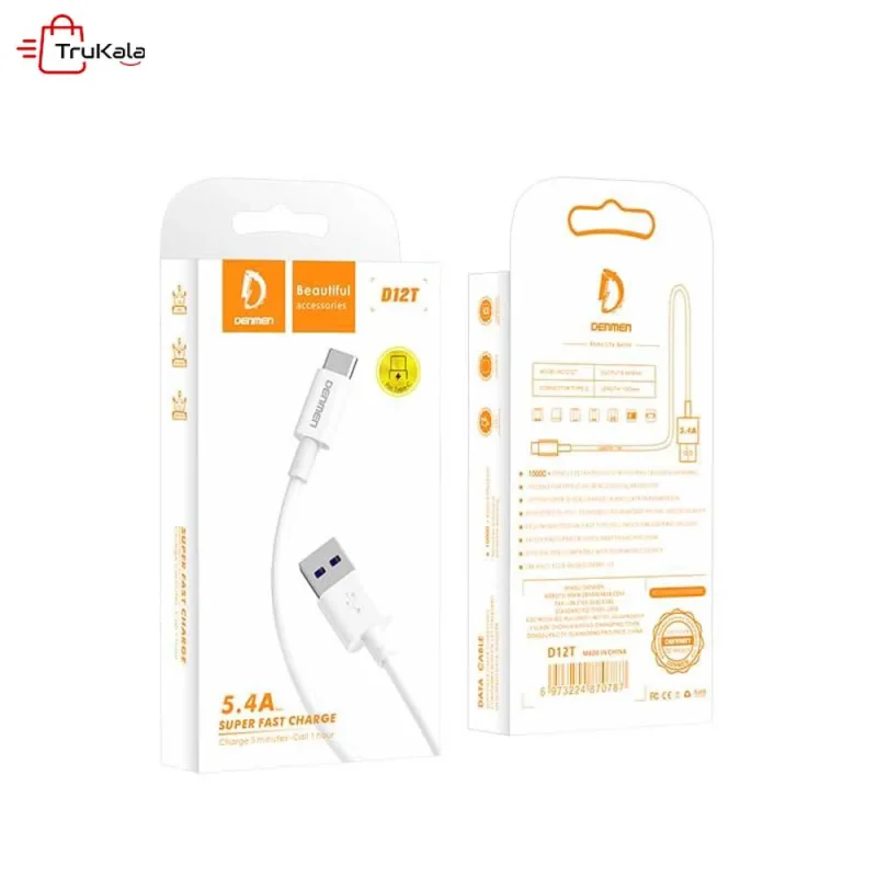 کابل شارژر تایپ سی دنمن مدل D12T