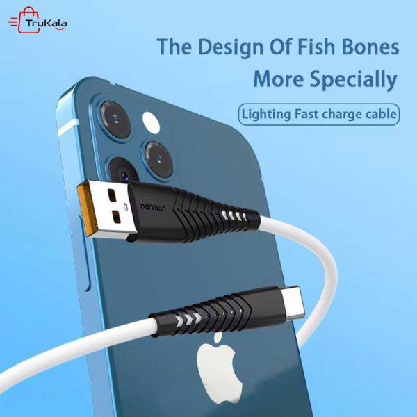 کابل شارژر سیلیکونی تایپ سی دنمن مدل D19T