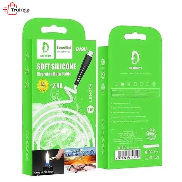 کابل شارژر سیلیکونی میکرو دنمن مدل D19V