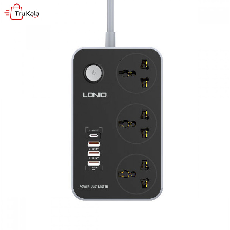 LDNIO-Power-Strip-SE3412-1 چند راهی برق الدینیو مدل SC-3412