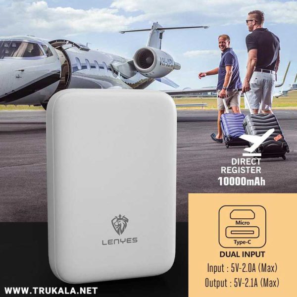 پاور بانک لنیس 10000 میلی آمپر مدل S1009