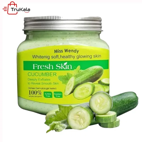 Cucumber-facial-peeling-scrub-Miss-Wendy21 اسکراب لایه بردار خیار میس وندی
