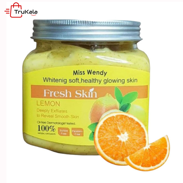 Lemon-face-lightening-scrub-Miss-Wendy6 اسکراب روشن کننده لیمو میس وندی