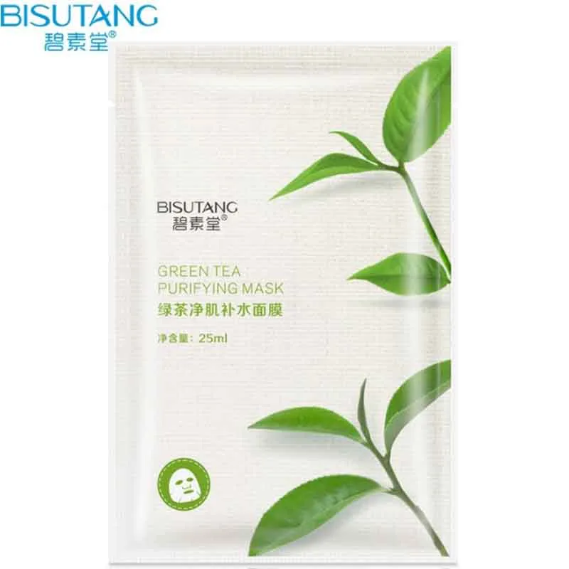 Bisutang Green tea purifying mask ماسک ورقه ای چای سبز بیسوتانگ