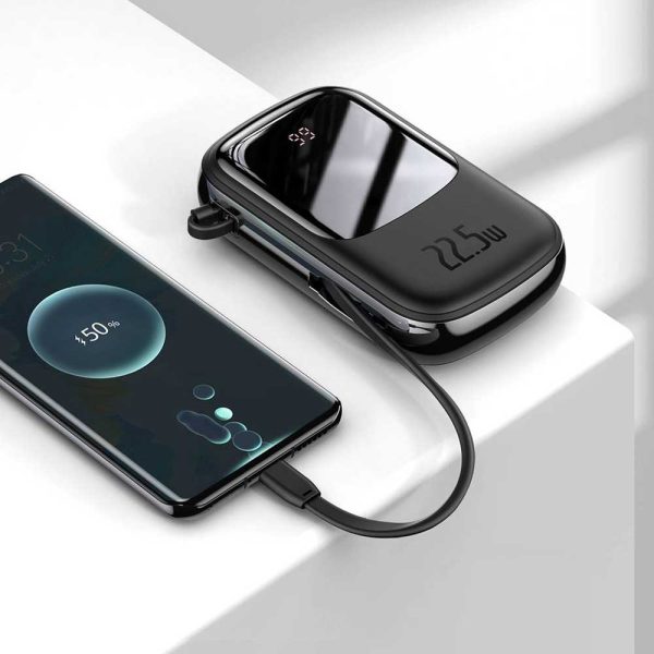 پاور بانک بیسوس جیبی دیجیتالی 20000 میلی آمپری 22.5 وات