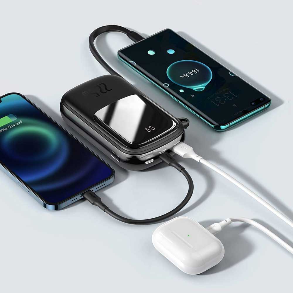 پاور بانک بیسوس جیبی دیجیتالی 20000 میلی آمپری 22.5 وات