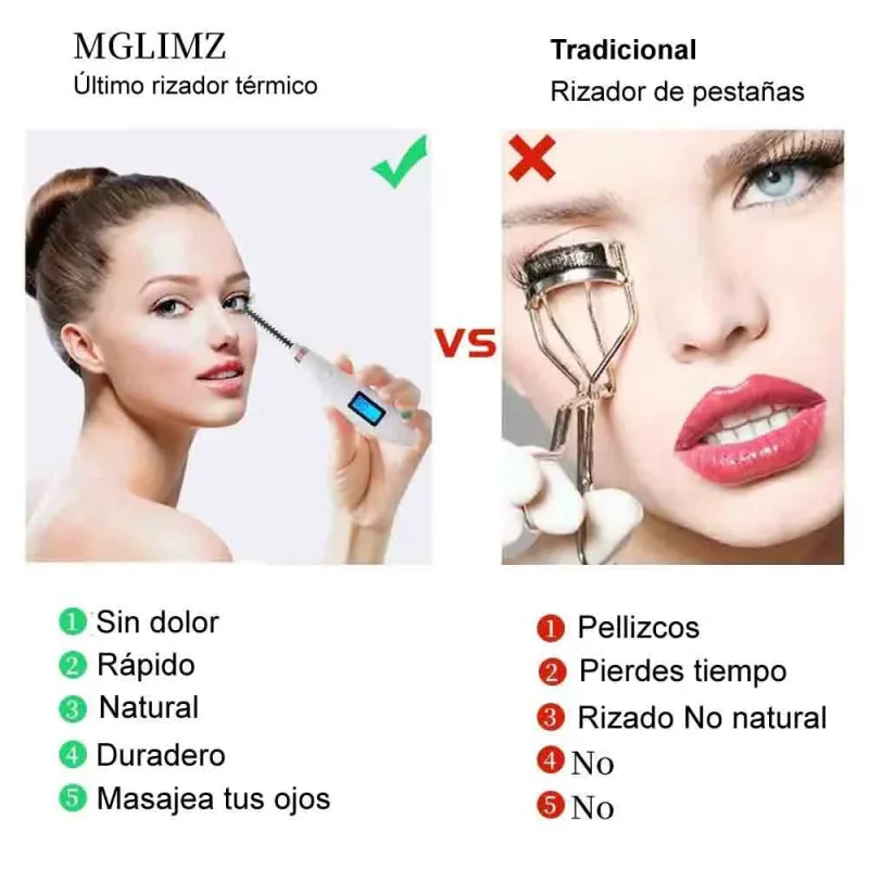 فرمژه برقی حرارتی شارژی 80 درجه سه بعدی Heated Eyelash Curler