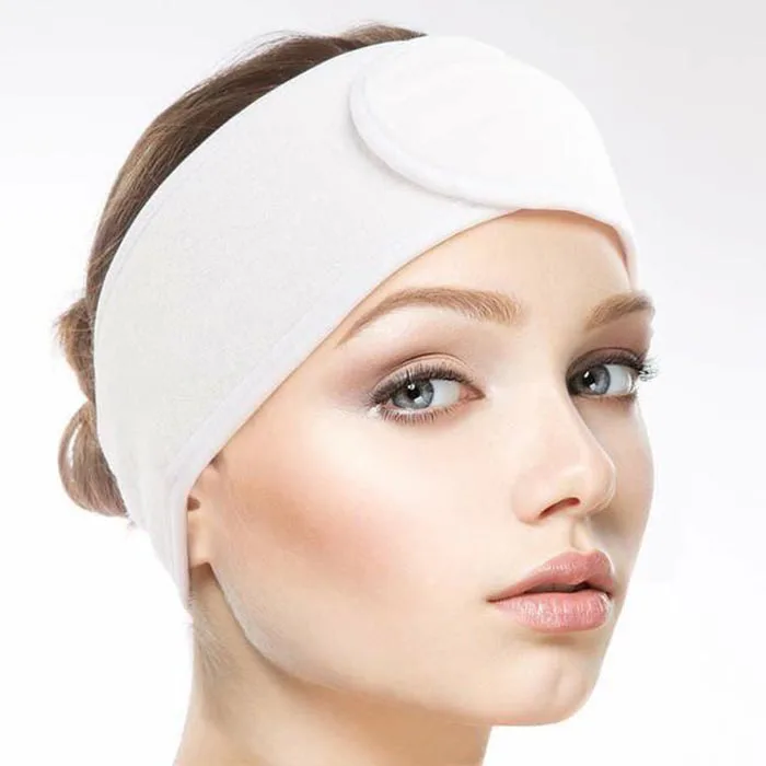 White towel headband هد بند حوله ای سفید