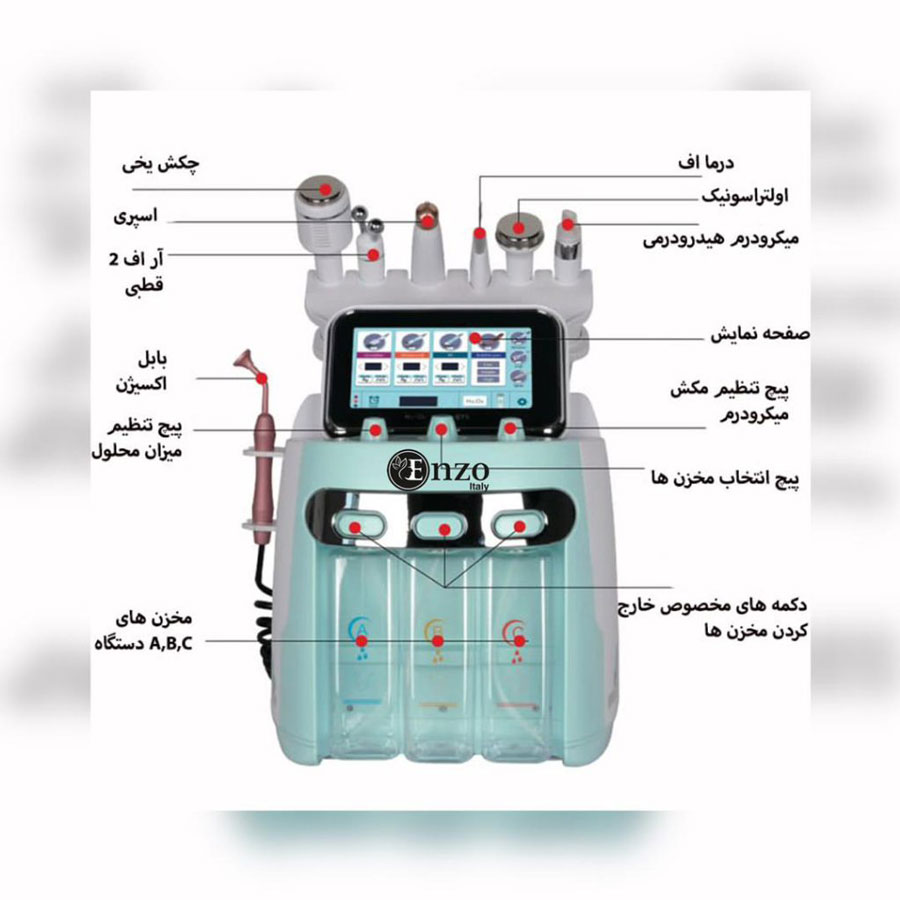 دستگاه هیدروفشیال هفت کاره انزو بابل اکسیژن